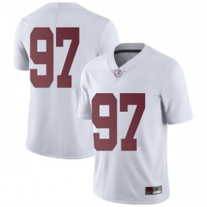 Men's Alabama Crimson Tide #97 Joseph Bulovas White Limited NCAA College Football Jersey 2403BUUY6